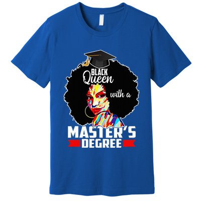 M.A.S.T.E.R.S Degree Educated Melanin Black Queen Graduation Premium T-Shirt