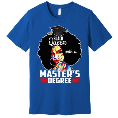 M.A.S.T.E.R.S Degree Educated Melanin Black Queen Graduation Premium T-Shirt