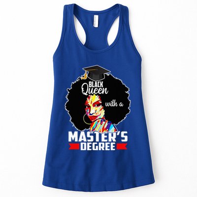 M.A.S.T.E.R.S Degree Educated Melanin Black Queen Graduation Womens Tank Top