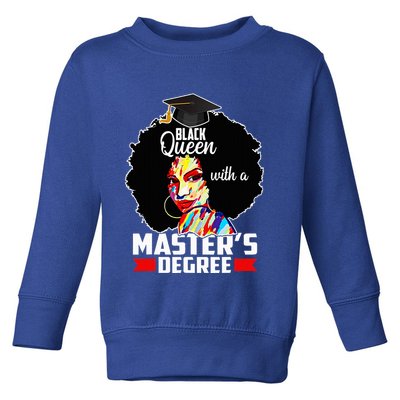 M.A.S.T.E.R.S Degree Educated Melanin Black Queen Graduation Toddler Sweatshirt