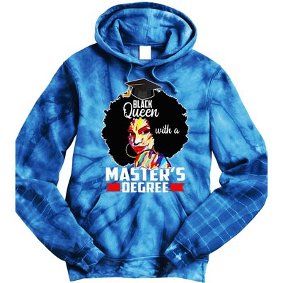 M.A.S.T.E.R.S Degree Educated Melanin Black Queen Graduation Tie Dye Hoodie