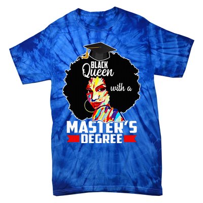 M.A.S.T.E.R.S Degree Educated Melanin Black Queen Graduation Tie-Dye T-Shirt