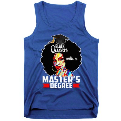 M.A.S.T.E.R.S Degree Educated Melanin Black Queen Graduation Tank Top
