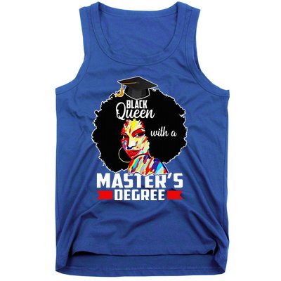 M.A.S.T.E.R.S Degree Educated Melanin Black Queen Graduation Tank Top