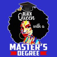 M.A.S.T.E.R.S Degree Educated Melanin Black Queen Graduation Visor