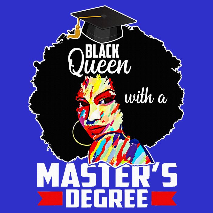 M.A.S.T.E.R.S Degree Educated Melanin Black Queen Graduation Visor