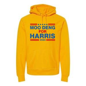 Moo Deng For Harris 2024 Vote For Tim Waltz 2024 Premium Hoodie