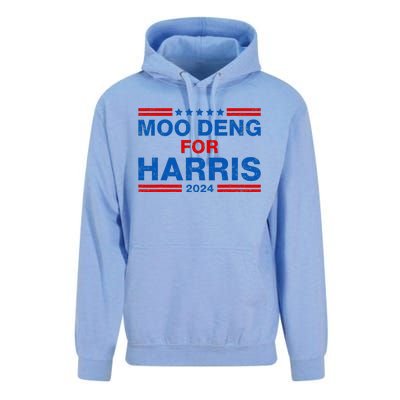 Moo Deng For Harris 2024 Vote For Tim Waltz 2024 Unisex Surf Hoodie