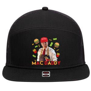 Mac Daddy Funny Mcdon Donald Trump 7 Panel Mesh Trucker Snapback Hat