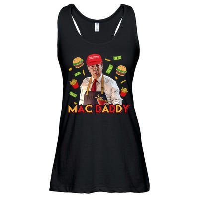 Mac Daddy Funny Mcdon Donald Trump Ladies Essential Flowy Tank