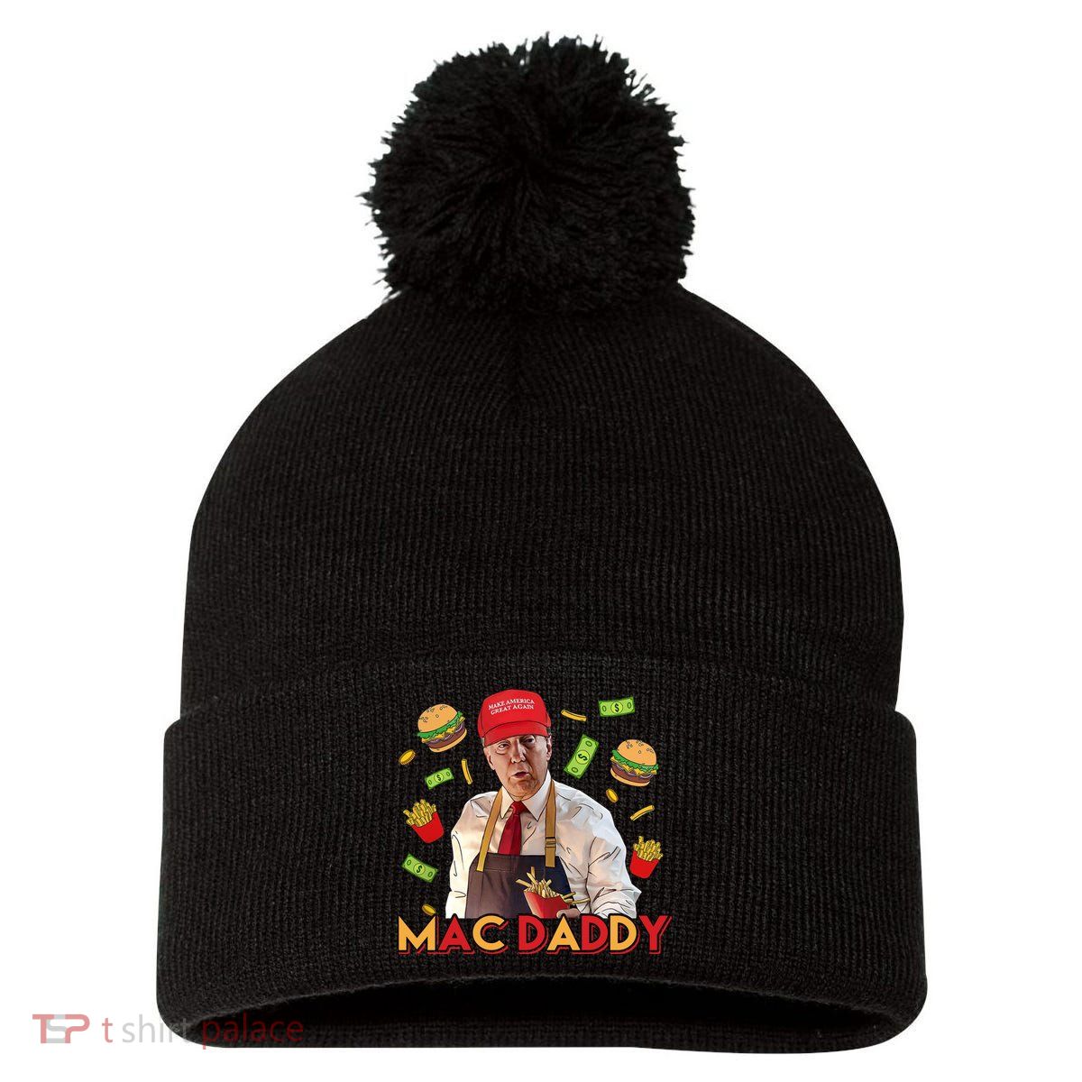 Mac Daddy Funny Mcdon Donald Trump Pom Pom 12in Knit Beanie