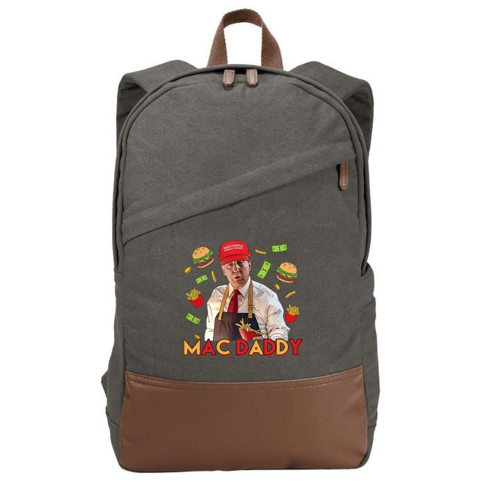 Mac Daddy Funny Mcdon Donald Trump Cotton Canvas Backpack