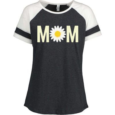 Mom Daisy Flower Cute 'S International 'S Day Enza Ladies Jersey Colorblock Tee