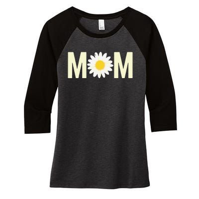 Mom Daisy Flower Cute 'S International 'S Day Women's Tri-Blend 3/4-Sleeve Raglan Shirt