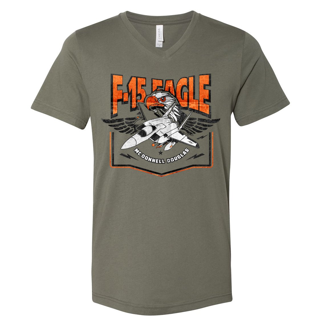 McDonnell Douglas F 15 EAGLE Bomber V-Neck T-Shirt