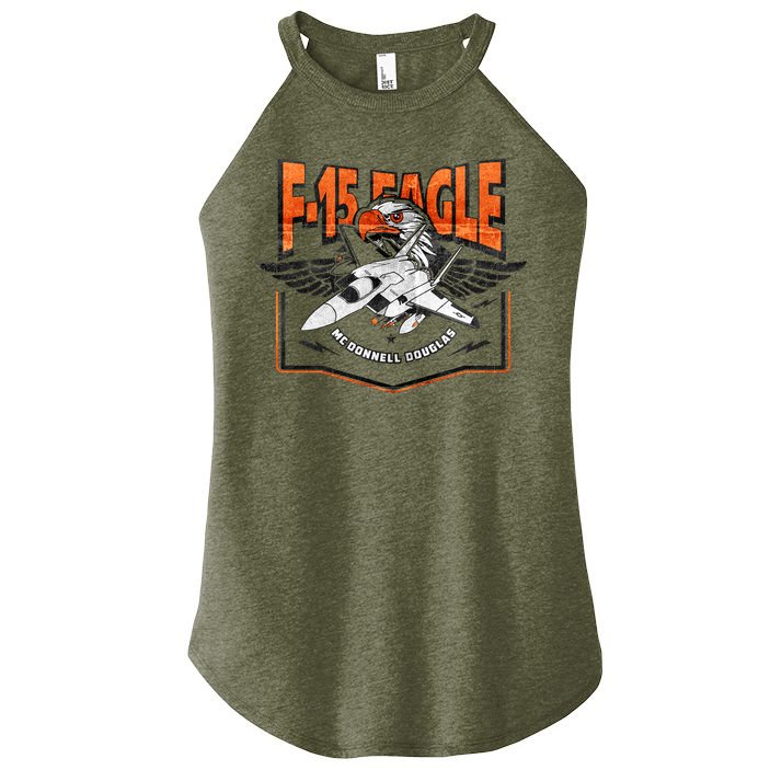 McDonnell Douglas F 15 EAGLE Bomber Women's Perfect Tri Rocker Tank