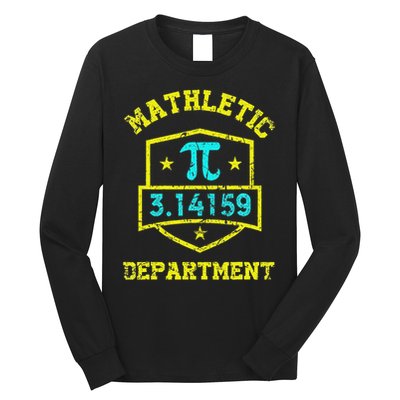 Mathletic Department Funy Math Teacher Student Pi Day Joke Long Sleeve Shirt