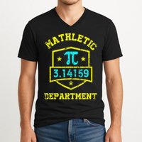 Mathletic Department Funy Math Teacher Student Pi Day Joke V-Neck T-Shirt