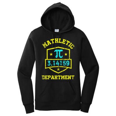 Mathletic Department Funy Math Teacher Student Pi Day Joke Women's Pullover Hoodie