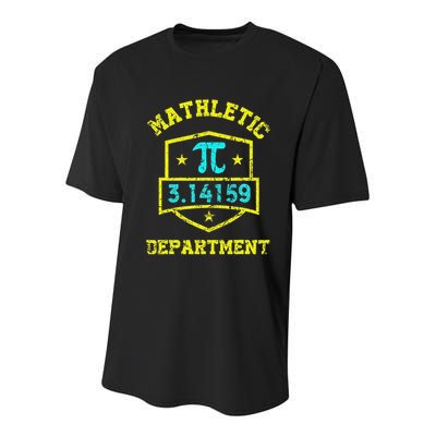 Mathletic Department Funy Math Teacher Student Pi Day Joke Youth Performance Sprint T-Shirt