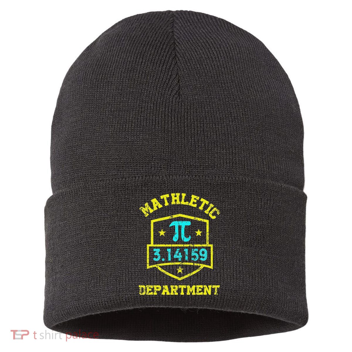 Mathletic Department Funy Math Teacher Student Pi Day Joke Sustainable Knit Beanie