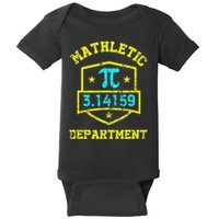 Mathletic Department Funy Math Teacher Student Pi Day Joke Baby Bodysuit