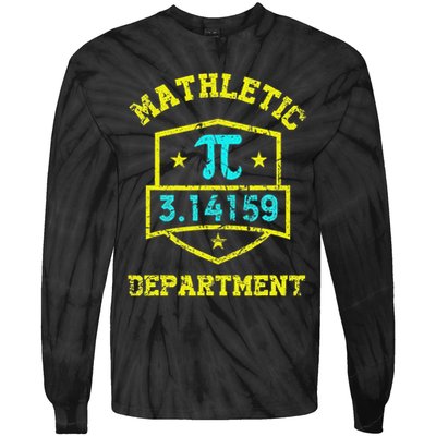Mathletic Department Funy Math Teacher Student Pi Day Joke Tie-Dye Long Sleeve Shirt