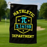 Mathletic Department Funy Math Teacher Student Pi Day Joke Golf Towel