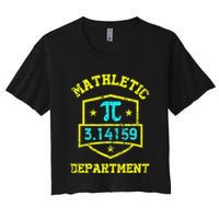 Mathletic Department Funy Math Teacher Student Pi Day Joke Crop Top