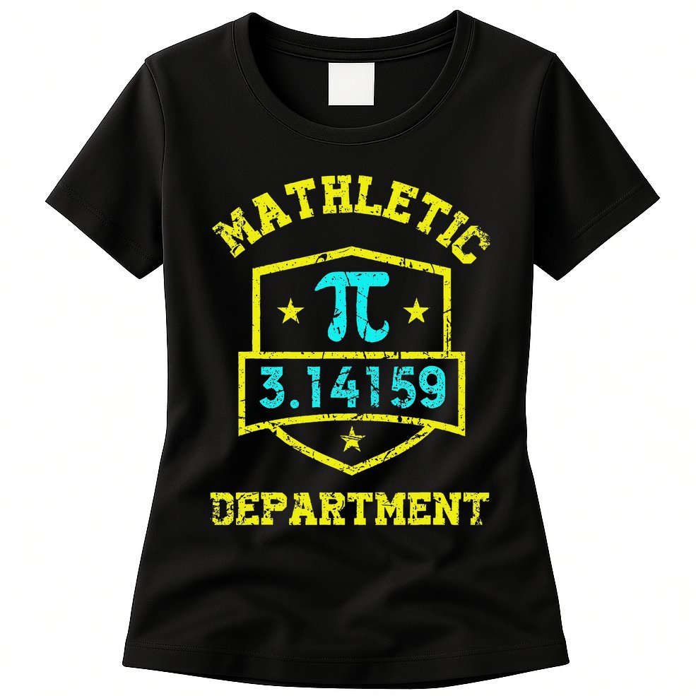 Mathletic Department Funy Math Teacher Student Pi Day Joke Womens T-Shirt