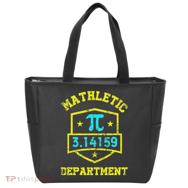 Mathletic Department Funy Math Teacher Student Pi Day Joke Zip Tote Bag