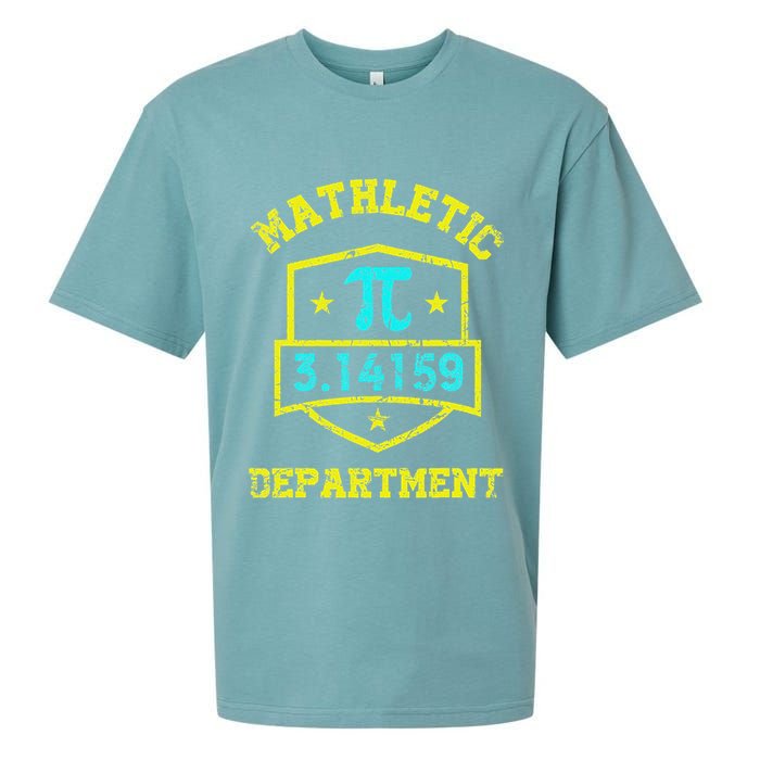 Mathletic Department Funy Math Teacher Student Pi Day Joke Sueded Cloud Jersey T-Shirt