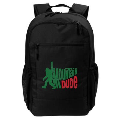 Mountain Dude Funny Bigfoot Sasquatch Rock On Hiking Daily Commute Backpack