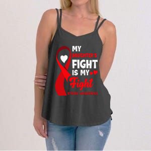 My Daughters Fight Is My Fight Family Stroke Awareness Women's Strappy Tank