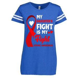 My Daughters Fight Is My Fight Family Stroke Awareness Enza Ladies Jersey Football T-Shirt