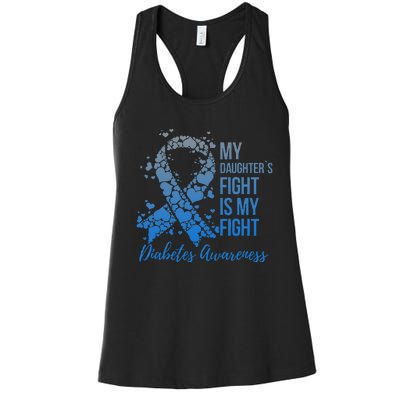 My DaughterS Fight Is My Fight Support Diabetes Awareness Women's Racerback Tank