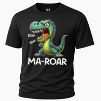 Ma-Roar Dinosaur Funny Mom Quote Cooling Performance Crew T-Shirt
