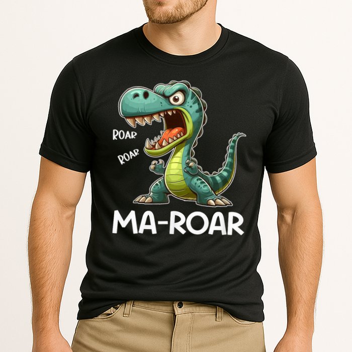 Ma-Roar Dinosaur Funny Mom Quote Cooling Performance Crew T-Shirt