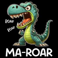 Ma-Roar Dinosaur Funny Mom Quote Cooling Performance Crew T-Shirt