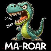 Ma-Roar Dinosaur Funny Mom Quote Flatbill Hat