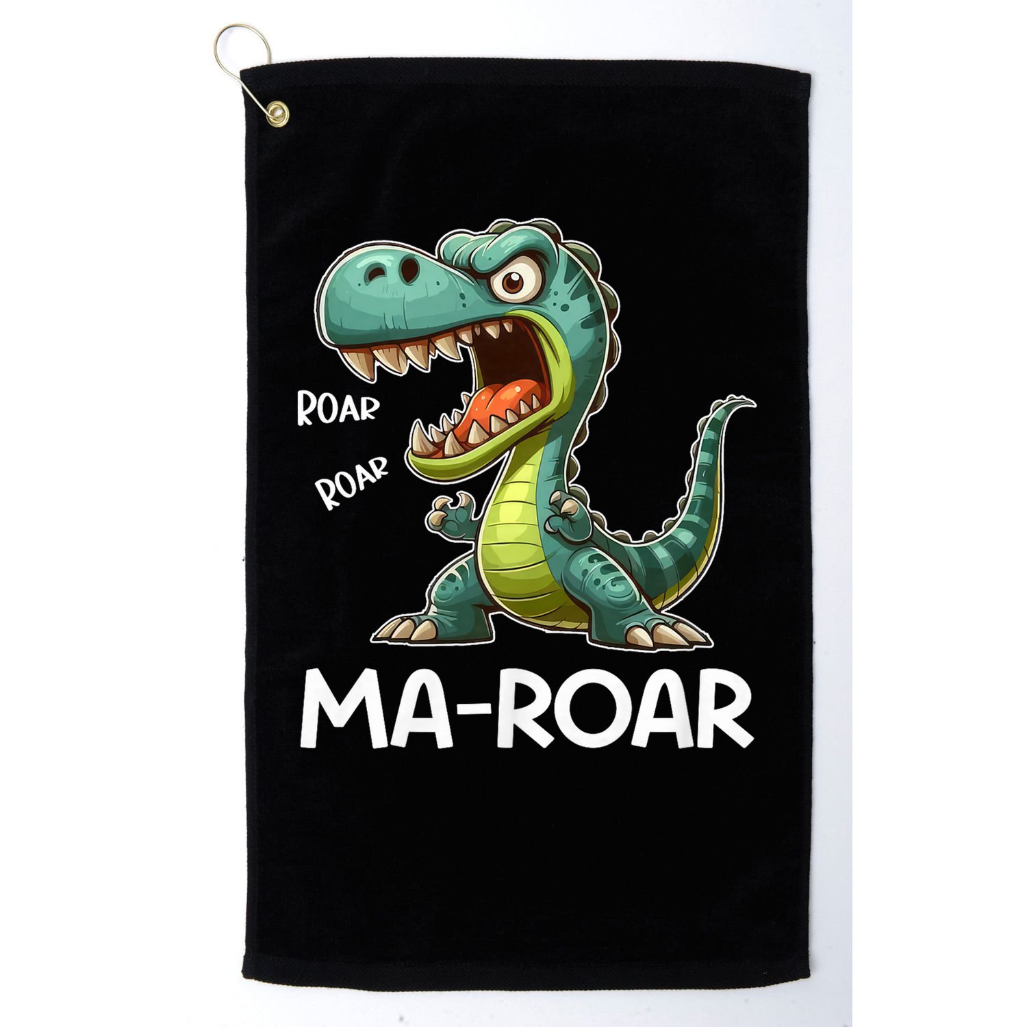 Ma-Roar Dinosaur Funny Mom Quote Golf Towel