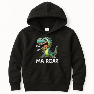 Ma-Roar Dinosaur Funny Mom Quote Kids Hoodie