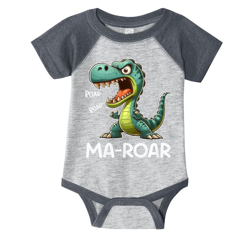 Ma-Roar Dinosaur Funny Mom Quote Infant Baby Jersey Bodysuit