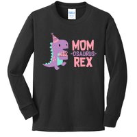 Mom Dinosaur Family Matching Birthday Girl Party Daughtrer Kids Long Sleeve Shirt