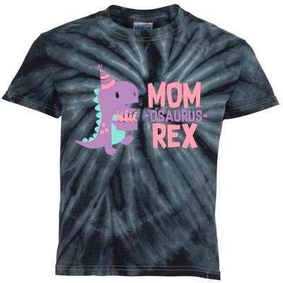 Mom Dinosaur Family Matching Birthday Girl Party Daughtrer Kids Tie-Dye T-Shirt