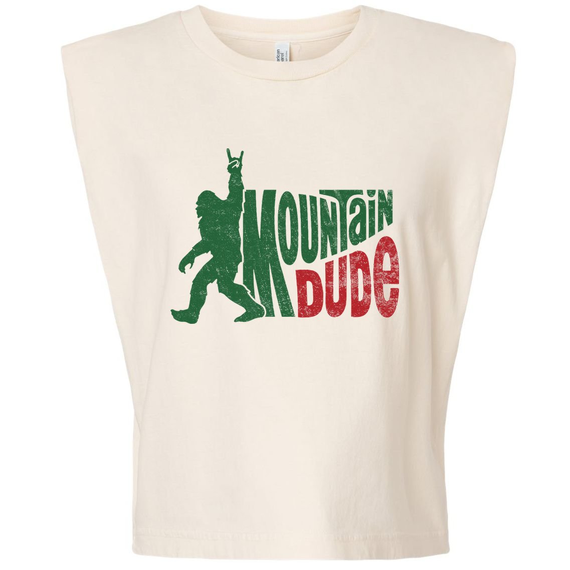 Mountain Dude Funny Bigfoot Sasquatch Hiking Gift Garment-Dyed Women's Muscle Tee
