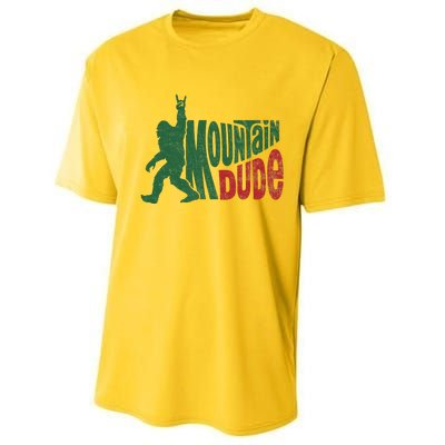 Mountain Dude Funny Bigfoot Sasquatch Hiking Gift Performance Sprint T-Shirt