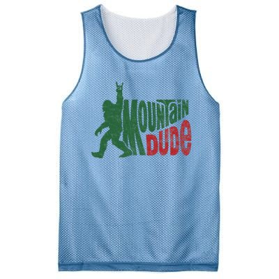 Mountain Dude Funny Bigfoot Sasquatch Hiking Gift Mesh Reversible Basketball Jersey Tank