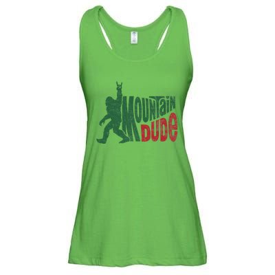 Mountain Dude Funny Bigfoot Sasquatch Hiking Gift Ladies Essential Flowy Tank