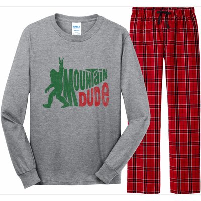 Mountain Dude Funny Bigfoot Sasquatch Hiking Gift Long Sleeve Pajama Set